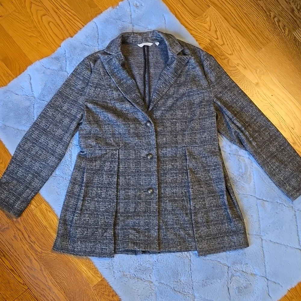 Soft Surroundings Brown Plaid Blazer, Women's Large, Great Condition